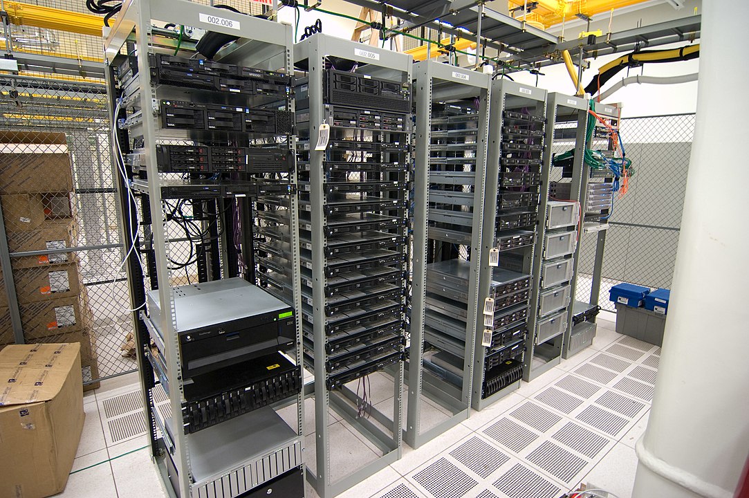 Half-filled server rack